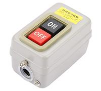 ERYUE Interrupteur à Bouton-Poussoir Marche-arrêt 3P Autobloquant, Durable pour Le Contrôle du Moteur dans Les Circuits 220 V/380 V AC, Bornes à Vis, Facile Câbler pour Amateurs de Bricolage.