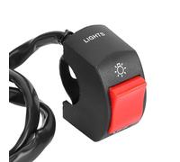 ERYUE Interrupteur de Commande de Guidon, Interrupteur Marche/arrêt Phare LED Facile à Utiliser, Remplacement pour Motos, Motos avec Guidon 7/8 Pouces (bouton rouge)