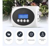 ERYUE Irrigateur Solaire temporisé à Double Pompe 3W, pour 15 Pots, écran LCD, USB/panneau Solaire, Kits D'irrigation Goutte à Goutte pour Plantes et Fleurs (20m)