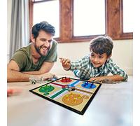 ERYUE Jeu de société Ludo Magnétique Portable, Divertissement de Voyage Amusant pour Enfants, Adultes, école Familiale, Jeu D'échecs Volant Pliable en Plastique Durable et Léger pour la Maison, 2 à