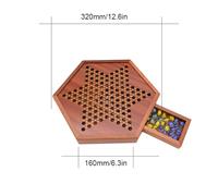 ERYUE Jeu D'échecs Chinois en Bois de Haute qualité, Jeu de Pensée Logique pour Enfants et Adultes (Marbre de Verre)