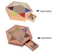 ERYUE Jeu D'échecs Chinois en Bois de Haute qualité, Jeu de Pensée Logique pour Enfants et Adultes (Marbre Acrylique)