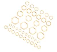 ERYUE Jeu D'écrous de Blocage Hexagonaux Fins en Laiton pour Plomberie sur Tuyau fileté - 40 Pièces G1/8 G1/4 G3/8/2 G3/4 - Excellents écrous de Remplacement pour Divers Besoins