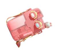 ERYUE Kawaii - Double Bouteille D'eau Potable en Plastique étanche, avec Paille, pour Sports de Plein Air, Voyage, Salle de Sport, Bureau, pour la Famille et les Amis (Rose Corail 780ml)