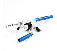 ERYUE Kit combiné de Canne à Pêche et Moulinet de Pêche Télescopique Poche en Forme Mini Stylo, Portable, Léger et Extensible, Idéal pour Profiter du Temps avec Les Enfants la Famille à Tout Moment