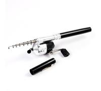 ERYUE Kit combiné de Canne à Pêche et Moulinet de Pêche Télescopique Poche en Forme Mini Stylo, Portable, Léger et Extensible, Idéal pour Profiter du Temps avec Les Enfants la Famille à Tout Moment