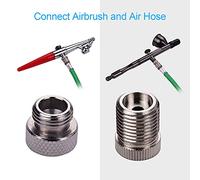 ERYUE Kit D'adaptateur D'aérographe Ensemble de Connecteurs de Raccord Multi-tailles Durables Facile à Utiliser pour un Usage Professionnel Compatible avec les Artistes D'aérographe Badger Paasche