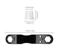 ERYUE Kit de Bouchons de Vidange pour Chauffe-Eau RV, clé Coudée Efficace pour Les Espaces Restreints et Les Vannes Rouillées, Comprend Bouchons Rechange et du Ruban PTFE, Utilisation en