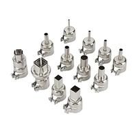 ERYUE Kit de Buses de Pistolet à Pistolet à Air Chaud 12pcs, 100% Tout Nouvel Ensemble de Buse en Acier, Accessoires à Haute Température, pour 850 Station de Soudage