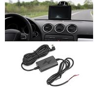 ERYUE Kit de Câblage de Caméra Tableau Bord en Fil Cuivre épais 12 V/24 V à 5 2,5 A, Ligne Mâle Cachée pour Enregistreur Conduite, Câble Surveillance Stationnement 24 Heures pour Automobile, ABS Noir