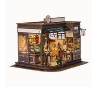 ERYUE Kit de Modèle de café Miniature Fait à la Main avec Lumières, Ensemble Construction Chalet Magique pour Les Amateurs Fantaisie, Décoration Bureau Idéale