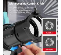 ERYUE Kit de Snoot Conique à Monture avec Insert à Effet de Lumière Géométrique, Parfait pour la Photographie Lumière Stroboscopique Continue LED en Studio (LP-SM-36)