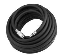 ERYUE Kit de Tuyau D'air Pneumatique Flexible en Caoutchouc de 15 M Long, avec Mallette Rangement en Forme Flèche, Convient aux Pneus Voiture, Accessoires Compresseur Robustes