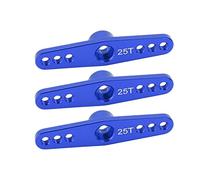ERYUE Klaxon de Bras Servo RC Robuste en Aluminium 25T avec Longue Durée de Vie, Traitement de Surface D'anode de Belle Couleur, Usinage de Précision CNC pour Pièce de Mise à Niveau de (Bleu)