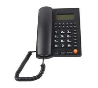 ERYUE L019 3 Téléphone de Bureau Anglais avec Identification de L'appelant et Fonction Contrôle du Volume Pratique pour la Maison, L'hôtel, Noir