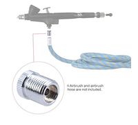 ERYUE L'adaptateur de Conversion de Raccord D'aérographe Convertit Efficacement la Taille du Filetage du Blaireau en 1/8 pour une Connexion Facile aux Tuyaux D'air - Matériau en Acier Inoxydable