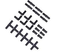 ERYUE Le Kit de Raccord D'irrigation Goutte à Goutte barbelé Connecte Efficacement Un Tube 1/2 pour Serre de Jardin, Matériau ABS, Ensemble 24 Pièces pour Systèmes D'irrigation Agricole