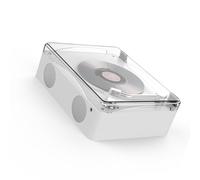 ERYUE Lecteur CD Rétro en Bois, Haut-Parleur, Lecteur de Musique Multifonctionnel avec Télécommande, Lecture USB, Prise Casque pour la Maison, Le Bureau et Les Voyages (Blanche)