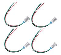 ERYUE Les Lumières LED Bicolores émettent Uniformément, Durée de Vie de 10 000 Heures, Technologie Découpe Machine-outil CNC Métal étanche Anode Commune 10 Mm 3-6 V (Rouge Vert)