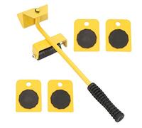 ERYUE Lève-Meubles Facile à Déplacer, Permettant D'économiser du Travail pour 150 Kg D'objets Lourds, Outils de Déplacement avec Molette de Défilement Lisse, Compact et Facile à Ranger, Fer Jaune