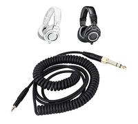 ERYUE Ligne D'écouteurs Détachable, Cordon plaqué pour ATH M50x M40x M70x, Connexion Stable pour Audiophiles, Prise Plaquée Or