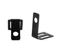 ERYUE Lot de 2 Supports de Lampe Moto Robustes, Fixent Fermement Les Clignotants, Augmentent la sécurité des Motocyclistes, Support en Fer Métallique pour Modification Moto, Noir Argent (Noir)