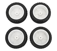 ERYUE Lot de 4 Pneus et Roues Durables pour Voiture Tout-Terrain RC avec Hexagone de 12 Mm pour Pièces Mise à Niveau Voiture HSP, HPI, 1/10 RC, Pneus Avant Arrière Routes Difficiles et Conduite