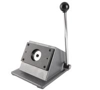 ERYUE Machine à Badges Ronds, Découpeur Graphique en Acier Inoxydable pour Cartes en Papier PVC, Poignée à Bras Long, Facile Utiliser pour les Employés de Bureau (32mm)