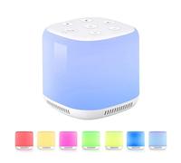 ERYUE Machine à Bruit Blanc, Appareil Portable de Thérapie du Sommeil avec 34 Sons Naturels, Minuterie de 30/60/90 Minutes pour Adultes et Enfants, Blanc