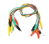 ERYUE Manchon en PVC 10 Pièces 50 Cm Câble de Serrage à Double extrémité pour Tester les Pinces de Fil/supports Fil Rouge/noir/blanc/jaune/vert pour Appareils électriques/tests Numériques