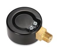 ERYUE Manomètre Précis de Pression d'eau, Cadran de 50mm, Double échelle pour Mesure Bar/Psi, Mini Taille pour Compresseur d'air, Matériau Métal (Noir #-2)