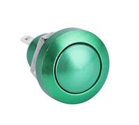 ERYUE Mini Interrupteur à Bouton-poussoir momentané de Voiture étanche, Anti-déflagrant et Anti-choc en Laiton plaqué Argent, adapté à la Modification du Véhicule (Vert)