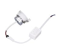 ERYUE Mini LED encastré Lumière Conception Simple 5W éclairage Doux pour Vitrines 1,3 Pouces en Aluminium (Lumière blanche chaude 3000K)