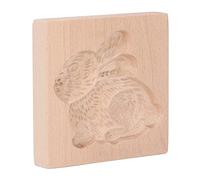 ERYUE Moule à Biscuits en Bois de Hêtre sculpté, Moule à Timbres pour la Cuisson en Cuisine, Parfait pour Faire des Chaussons et des Tartes la Citrouille (Lapin)