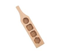 ERYUE Moule à Gâteau de Lune en Bois, Outils de Cuisson Antiadhésifs Faits à la Main pour Desserts et Cadeaux Faits Maison (Moule quatre pièces fleur n°1)