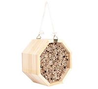 ERYUE Nichoir à Insectes en Bois Durable pour Décoration de Jardin, Hôtel à Insectes Suspendu pour Jardiniers, Nidification D'abeilles en Bois Naturel L'observation des Enfants