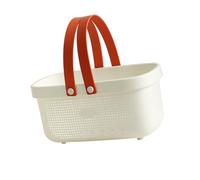 ERYUE Panier de Douche de Rangement en Plastique avec Poignée, Bac Rangement Toilette Drainage Grande capacité pour Salle Bain