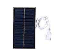 ERYUE Panneau Solaire USB Portable 1 W 6 V, économie D'énergie, Chargeur D'énergie Solaire pour Banque D'alimentation, Téléphone Portable, Camping, Cellule étanche en Polysilicium en Noir