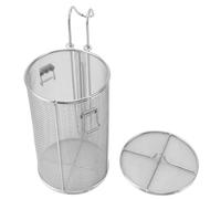 ERYUE Passoire D'assaisonnement de Grande capacité en Acier Inoxydable, Filtre à Soupe à Poignée Télescopique Pliable pour la Cuisson, Facile Nettoyer et Ranger