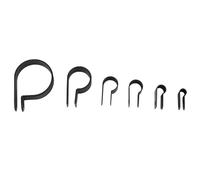 ERYUE Plaides P, Résistance à la Traction élevée, Bords Arrondis, 200pcs Nylon en Nylon Noir et Blanc Clips de Fixations pour le Kit de Conduit de Câble, Boîte Assortie (Noir)