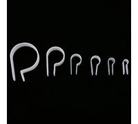 ERYUE Plaides P, Résistance à la Traction élevée, Bords Arrondis, 200pcs Nylon en Nylon Noir et Blanc Clips de Fixations pour le Kit de Conduit de Câble, Boîte Assortie (Blanc)