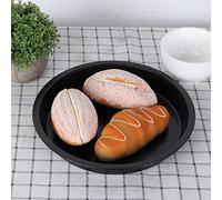 ERYUE Plateau à Pizza en Acier au Carbone, Outil de Moule Rond Antiadhésif, Haute Résistance à la Chaleur avec Processus de Moulage D'épaississement intégré pour la Cuisine