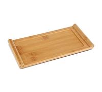 ERYUE Plateau à thé en Bambou Naturel avec Bord surélevé pour un Service Sûr, Taille Compacte pour L'heure du thé Personnelle