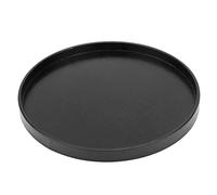 ERYUE Plateau Antidérapant Rond Noir élégant en Bois, Table de Service Durable pour café de Magasin à Domicile, 11,8 Pouces, Idéal pour Servir du thé, du café et Gâteaux (27 cm)