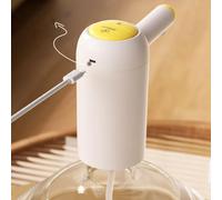 ERYUE Pompe à Bouteille d'eau électrique, Distributeur d'eau sans Fil, Pompe Automatique pour Bouteille ' Potable en Baril (Blanc Jaune)