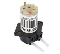 ERYUE Pompe Péristaltique Silencieuse Miniature 6V, Démontage et Nettoyage Faciles, Direction de L'écoulement de Contrôle, Biochimique Expérimental, avec un Angle Droit Noir, Noir (Tablette 6V noire)