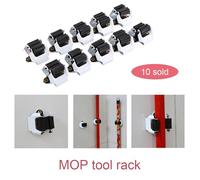 ERYUE Porte-balai de Cuisine, 10 Pièces, Cintre de Rangement pour Brosses, Organisateur Mural pour la Maison, Gain Place, étagère à Outils Cuisine, Cintre Portable