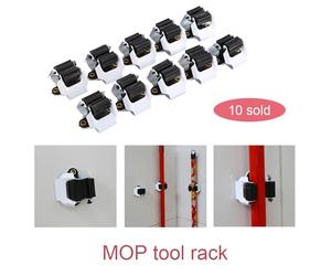 ERYUE Porte-balai de Cuisine, 10 Pièces, Cintre de Rangement pour Brosses, Organisateur Mural pour la Maison, Gain Place, étagère à Outils Cuisine, Cintre Portable