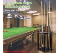 ERYUE Porte-bâton de Queue Support Vertical en Forme D'éventail en Bois pour 8 Queues 16 Boules et 5 Boissons Billard Anglais/américain Bordeaux 9,03 LB