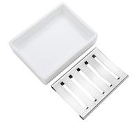ERYUE Porte-Savon en Acier Inoxydable, Récipient à Savon en Céramique Durable pour Salle de Bain et Cuisine, Cadeau Parfait pour la Famille et Les Amis